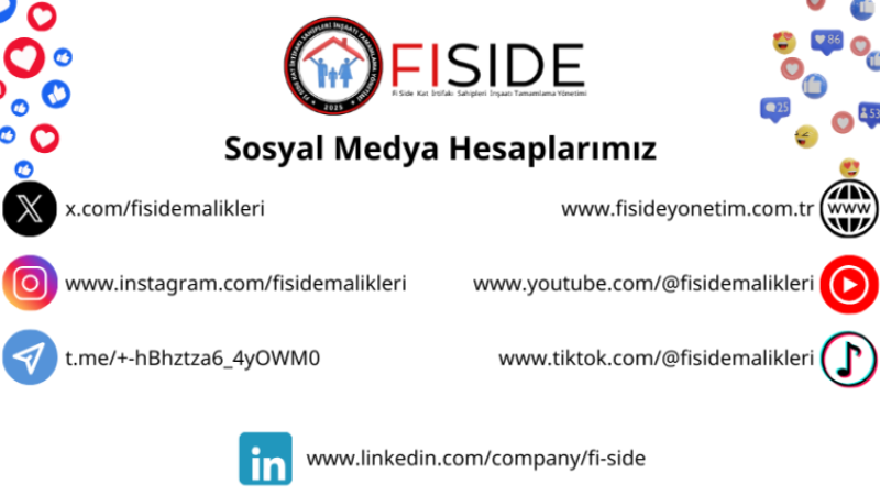 Fi Side Kat İrtifakı Sahipleri Artık Tüm Sosyal Medya Platformlarında!